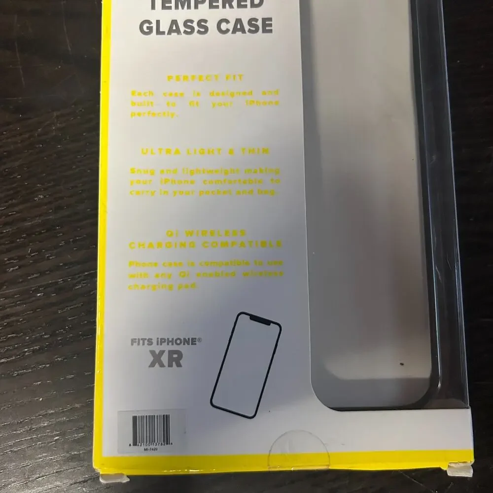 New NIB Micase Tempered Glass Cell Phone Case Iphone XR White Rainbow